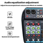 Mixer audio 4 canali con riverbero e Bluetooth