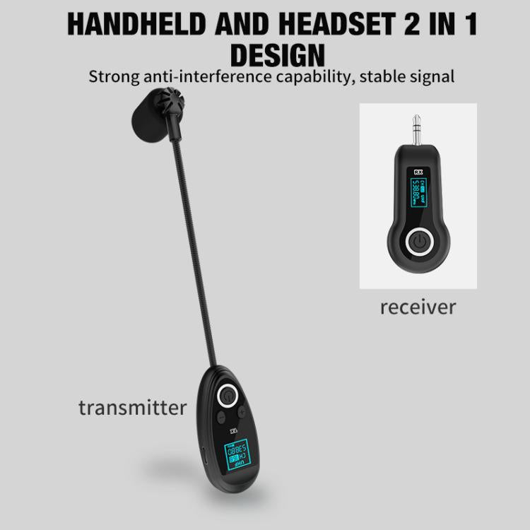 Microfono wireless K-06 2.4G con cuffie da testa