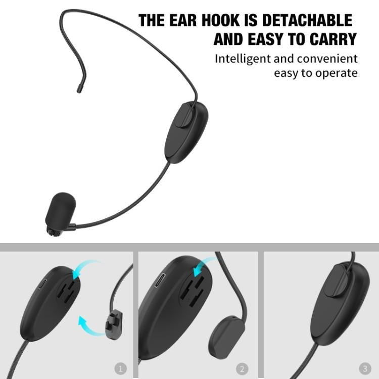 Microfono wireless K-06 2.4G con cuffie da testa