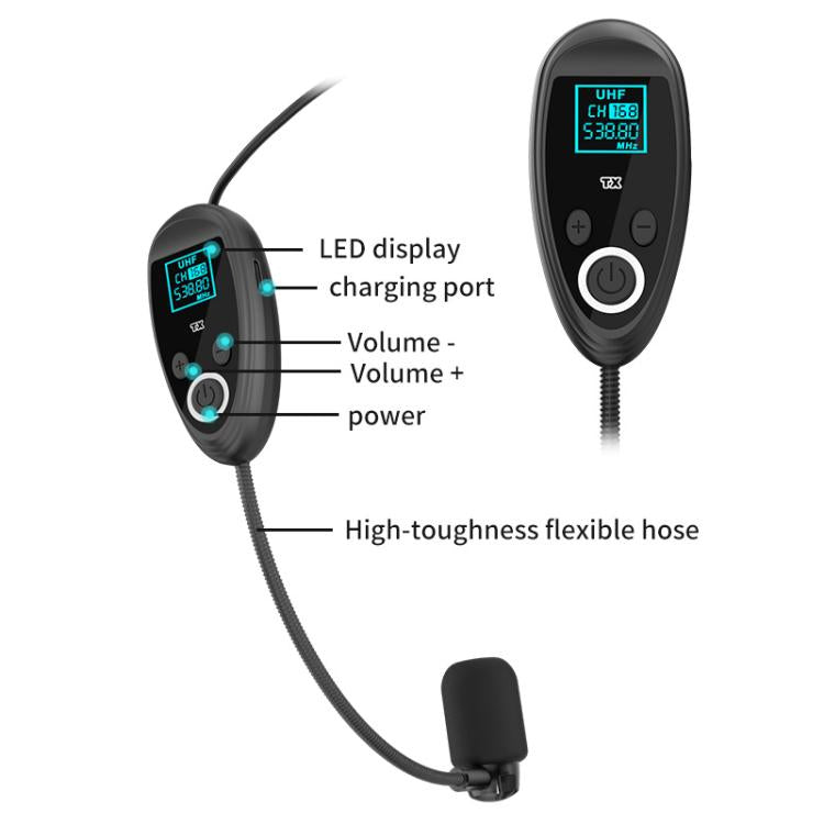 Microfono wireless K-06 2.4G con cuffie da testa