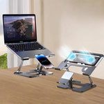 Supporto pieghevole 2-in-1 per laptop e tablet con ventola