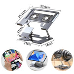 Supporto pieghevole 2-in-1 per laptop e tablet con ventola