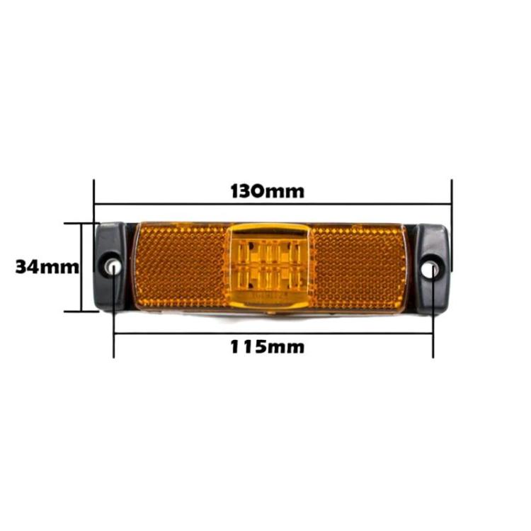 LMYB021 2 pezzi 12V / 24V Luce di segnalazione laterale a LED per camion