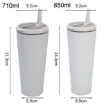 Tazza termica in acciaio inossidabile con manico sigillato, borraccia sportiva a doppia funzione, portatile per attività all'aperto., 850ml, 710ml