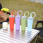 Tazza termica in acciaio inossidabile con manico sigillato, borraccia sportiva a doppia funzione, portatile per attività all'aperto., 850ml, 710ml