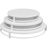 Elegante set di alzatine per torte a più livelli con 3 vassoi impilabili per dessert, ideali per matrimoni e feste, 30/25/20 cm.