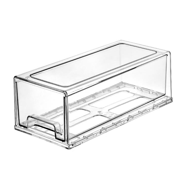 Scatola portaoggetti trasparente e spessa, impilabile, a cassetto, per organizer da scrivania., Small, Large, Extra Large