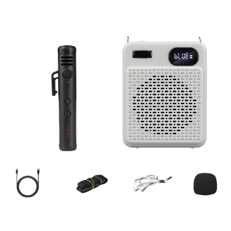 Microfono multifunzione ad alto volume per esterni DIYO-1125 con indicatore di batteria, amplificatore vocale per insegnanti e aule scolastiche., Wireless Single Mic White, Wireless Single Mic Black, Wireless Single Headwear White                      ...