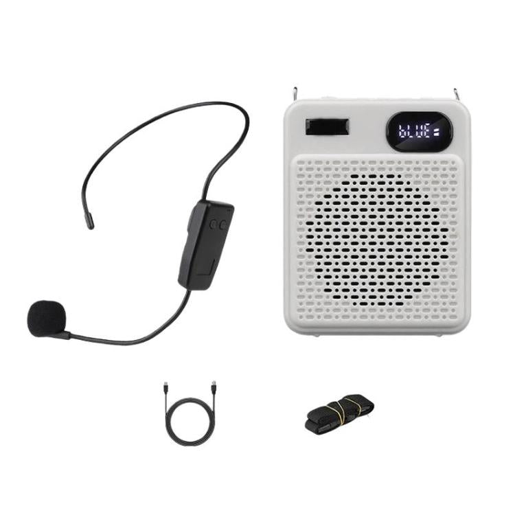 Microfono multifunzione ad alto volume per esterni DIYO-1125 con indicatore di batteria, amplificatore vocale per insegnanti e aule scolastiche., Wireless Single Mic White, Wireless Single Mic Black, Wireless Single Headwear White                      ...