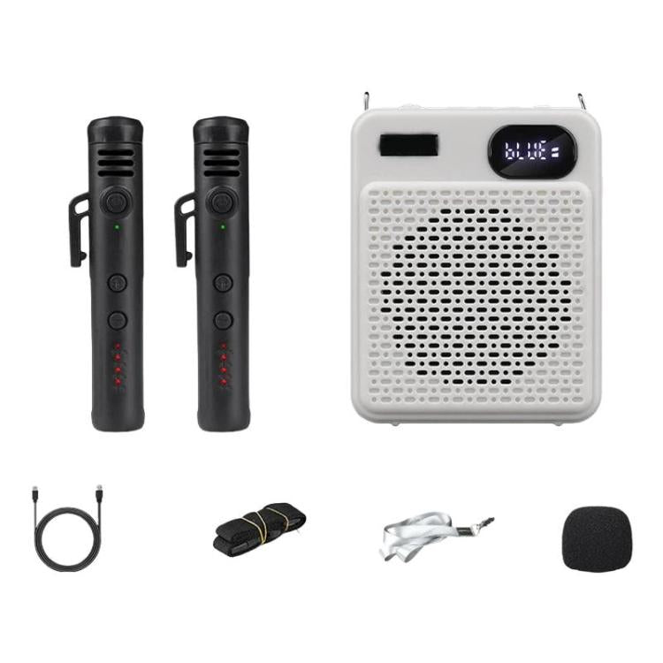 Microfono multifunzione ad alto volume per esterni DIYO-1125 con indicatore di batteria, amplificatore vocale per insegnanti e aule scolastiche., Wireless Single Mic White, Wireless Single Mic Black, Wireless Single Headwear White                      ...