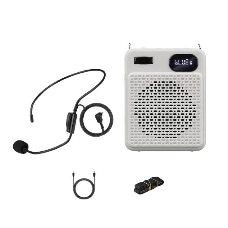 Microfono multifunzione ad alto volume per esterni DIYO-1125 con indicatore di batteria, amplificatore vocale per insegnanti e aule scolastiche., Wireless Single Mic White, Wireless Single Mic Black, Wireless Single Headwear White                      ...