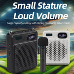 Microfono multifunzione ad alto volume per esterni DIYO-1125 con indicatore di batteria, amplificatore vocale per insegnanti e aule scolastiche., Wireless Single Mic White, Wireless Single Mic Black, Wireless Single Headwear White                      ...
