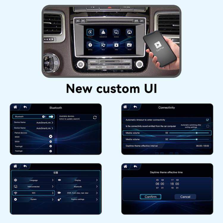 JOYEAUTO WZVW-1 per Volkswagen Touareg con schermo da 8 pollici (2010-2017), modulo decoder CarPlay wireless., WZVW-1
