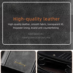 Portafoglio compatto da uomo Baellerry D5591, stile vintage, con cerniera a contrasto, porta monete e carte di credito.