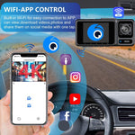 Dashcam da 2 pollici con Wi-Fi, riproduzione da cellulare, 4K HD e visione notturna., Front+Interior, Front+Interior+Rear, Front+Interior+Rear+32g, Front+Interior+Rear+64g