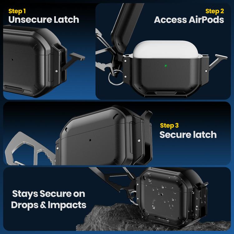 Custodia per cuffie completamente chiusa, antiurto e impermeabile, For AirPods Pro 3, For AirPods 4