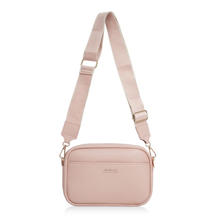 Borsa a tracolla da donna Baellerry N8941, minimalista, con cerniera e chiusura quadrata.