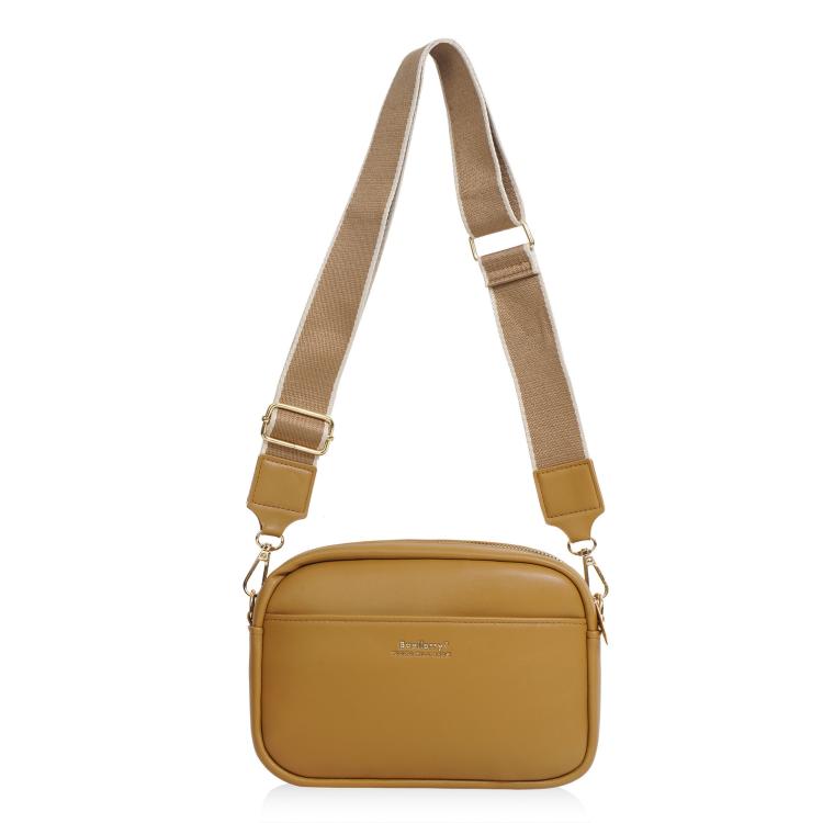 Borsa a tracolla da donna Baellerry N8941, minimalista, con cerniera e chiusura quadrata.