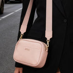 Borsa a tracolla da donna Baellerry N8941, minimalista, con cerniera e chiusura quadrata.