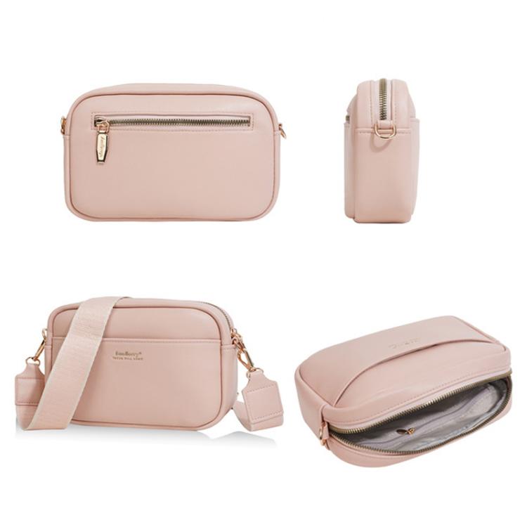 Borsa a tracolla da donna Baellerry N8941, minimalista, con cerniera e chiusura quadrata.