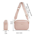 Borsa a tracolla da donna Baellerry N8941, minimalista, con cerniera e chiusura quadrata.