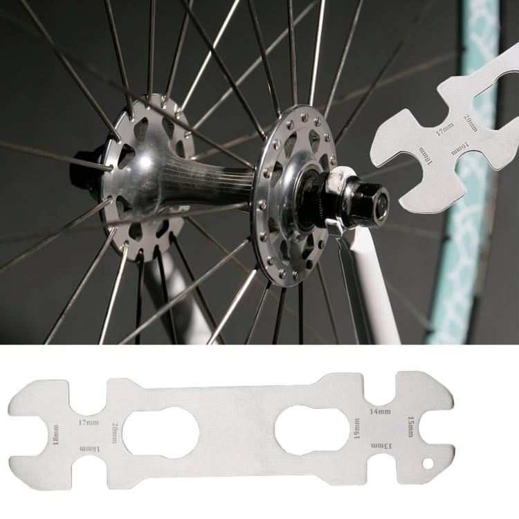 BIKERSAY Chiave sottile 8 in 1 per mozzo bicicletta con 8 aperture integrate 13/14/15/16/17/18/19/20mm