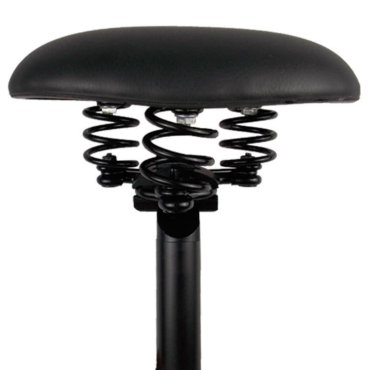 Sella MTB BIKERSAY senza punta con ammortizzatore a molla per alleviare la pressione e garantire il massimo comfort per mountain bike e bici da strada.