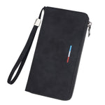 Portafoglio lungo da uomo Baellerry C3097 con cerniera, porta carte multiuso, grande capacità, porta cellulare, porta monete.