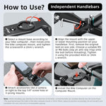 Supporto per tachimetro da ciclismo per action camera, aMagisn BR01 Independent Handlebars, aMagisn BR02 Integrated Handlebars