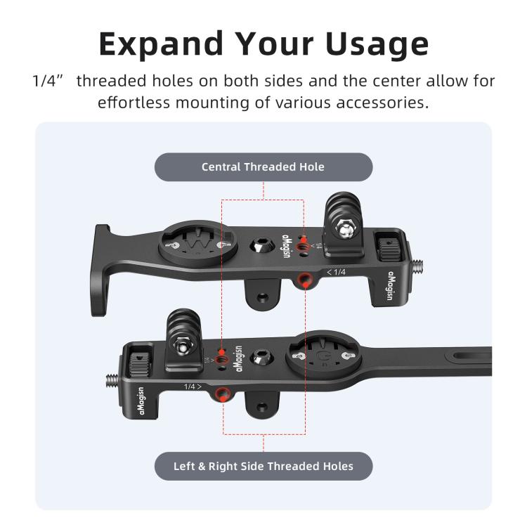 Supporto per tachimetro da ciclismo per action camera, aMagisn BR01 Independent Handlebars, aMagisn BR02 Integrated Handlebars