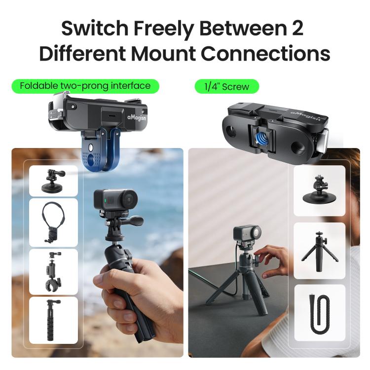 Base a sgancio rapido magnetica ricaricabile aMaginsn TN02, accessorio per action camera., TN02