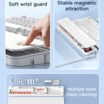 22-in-1 Keyboard Cleaning Kit with Wrist Rest Magnetic Storage Case Tools for Mechanical Keyboards, Laptops, Phones,