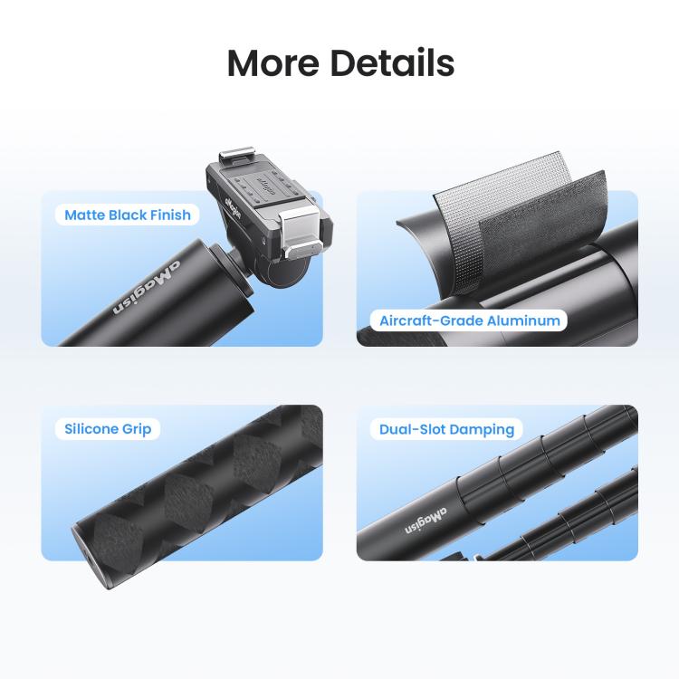 Asta per selfie a sgancio rapido da 120 cm, compatibile con DJI Osmo 360 / Action 5 Pro / Action 4 / Action 3, PD16