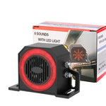 Clacson/allarme di retromarcia impermeabile per auto con luce e comando vocale., 9-36V, 9-80V