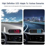 Display Head-Up a colori con indicazione della velocità del veicolo commutabile tra MPH e KMH, dispositivo di avviso di sicurezza., USB Cable, Dual USB Car Charger