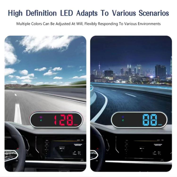 Display Head-Up a colori con indicazione della velocità del veicolo commutabile tra MPH e KMH, dispositivo di avviso di sicurezza., USB Cable, Dual USB Car Charger