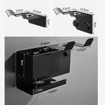 Supporto universale da parete per asciugacapelli con organizer per cavi e vano portaoggetti per strumenti per lo styling dei capelli., No-drill Black, No-drill White, Drill Black, Drill White