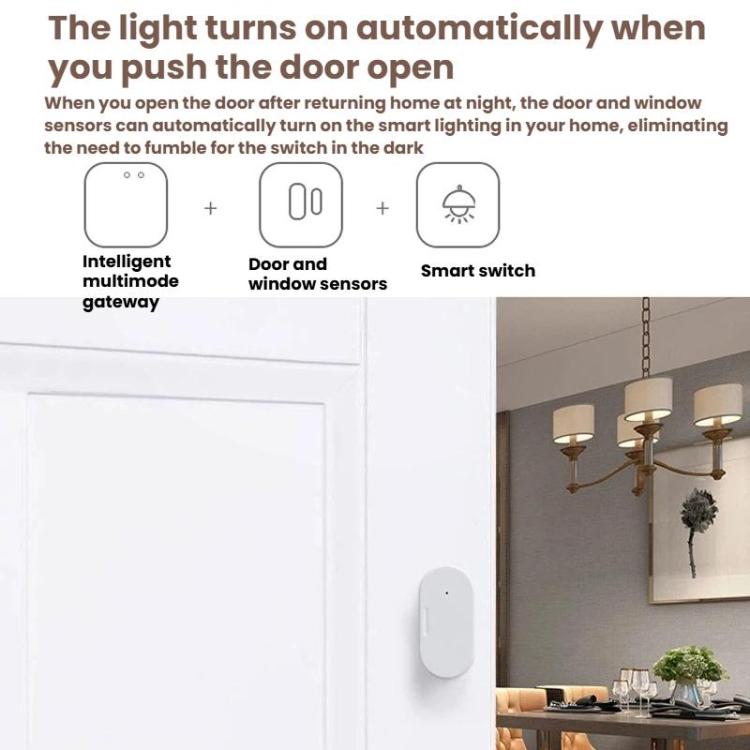 Sensore intelligente Zigbee 2 in 1 per porte e finestre, compatibile con Home Assistant., ZG-102Z