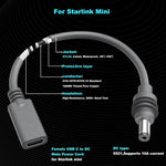 For Starlink Mini 18AWG 12cm PD USB-C Female To DC 5.5 x 2.1mm Charging Cable Supports 20V 5A 100W Input, USB-C Female To DC 5.5 x 2.1mm