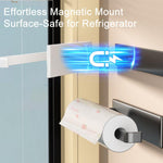 Porta rotolo di carta assorbente magnetico da parete, organizer per pellicola trasparente, fogli di alluminio e sacchetti di plastica.