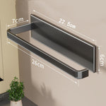 Porta rotolo di carta assorbente magnetico da parete, organizer per pellicola trasparente, fogli di alluminio e sacchetti di plastica.