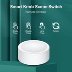 Interruttore a manopola Zigbee con magnete, adesivo, posizionamento libero, regolazione della luminosità, compatibile con Home Assistant, ZG-101ZD