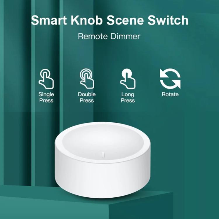 Interruttore a manopola Zigbee con magnete, adesivo, posizionamento libero, regolazione della luminosità, compatibile con Home Assistant, ZG-101ZD