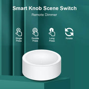 Interruttore a manopola Zigbee con magnete, adesivo, posizionamento libero, regolazione della luminosità, compatibile con Home Assistant, ZG-101ZD