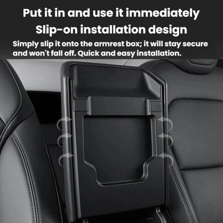 Accessori interni per Tesla Model Y Juniper 2025+ / Model Y L: copertura antipolvere per bracciolo della console centrale.