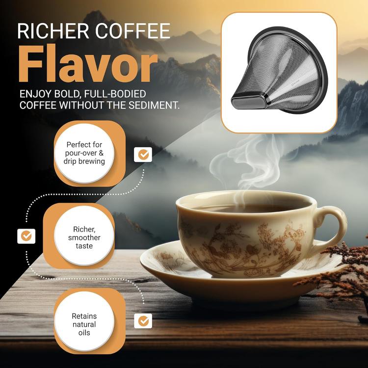 Filtro in acciaio inox per caffettiera Moccamaster KBT / KBGV, Single Layer, Double Layer