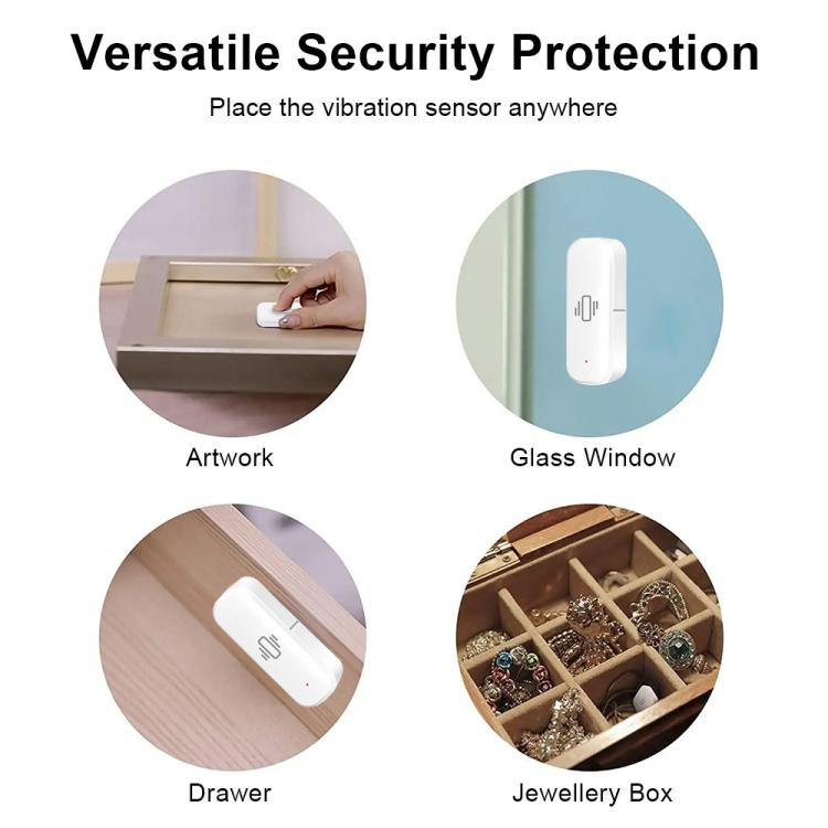 Sensore movimento a vibrazione Zigbee con controllo app