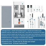Kit di pulizia per dispositivi elettronici 22 in 1 con custodia a scomparsa, set di strumenti tutto in uno per tastiera, telefono, fotocamera, auricolari