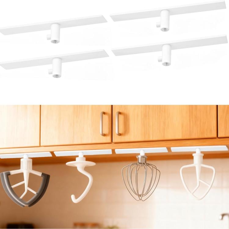 Confezione da 4 ganci per accessori KitchenAid per riporre ordinatamente gli accessori del mixer.