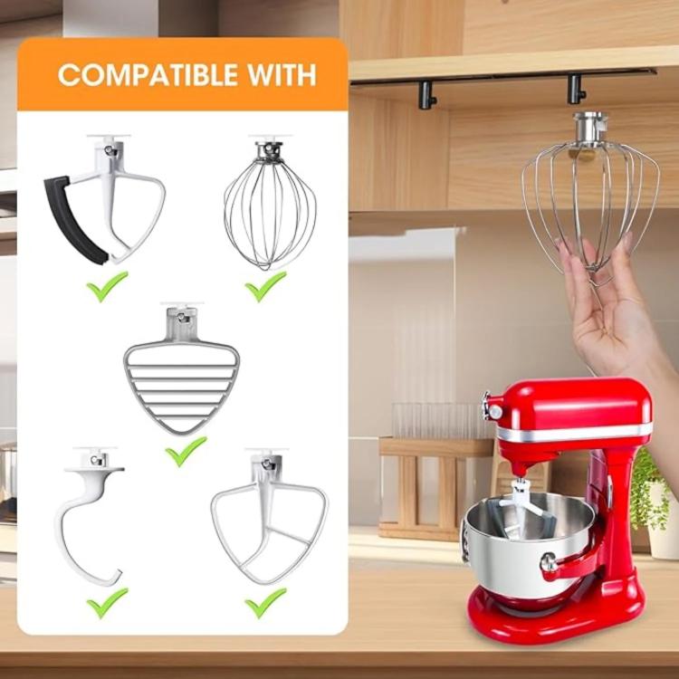 Confezione da 4 ganci per accessori KitchenAid per riporre ordinatamente gli accessori del mixer.